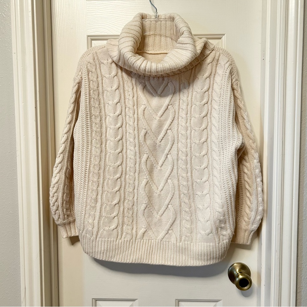 SOLD Igni Japan Cozy Cream Cable Knit Sweater